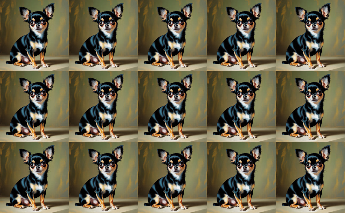 DecoCraft - Scenic Tiles Series - Oil Painting Pets - Chihuahua II