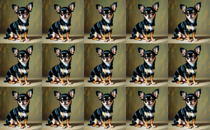 DecoCraft - Scenic Tiles Series - Oil Painting Pets - Chihuahua II