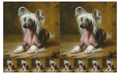 DecoCraft - Scenic Tiles Series - Oil Painting Pets - Chinese Crested