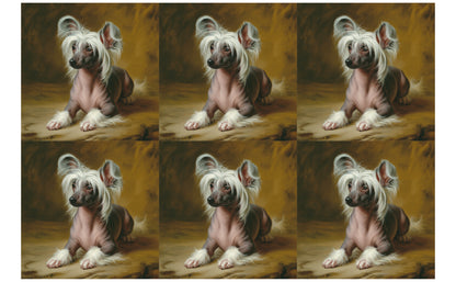 DecoCraft - Scenic Tiles Series - Oil Painting Pets - Chinese Crested