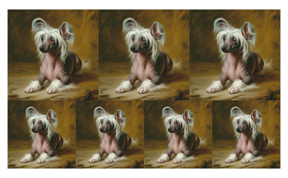 DecoCraft - Scenic Tiles Series - Oil Painting Pets - Chinese Crested