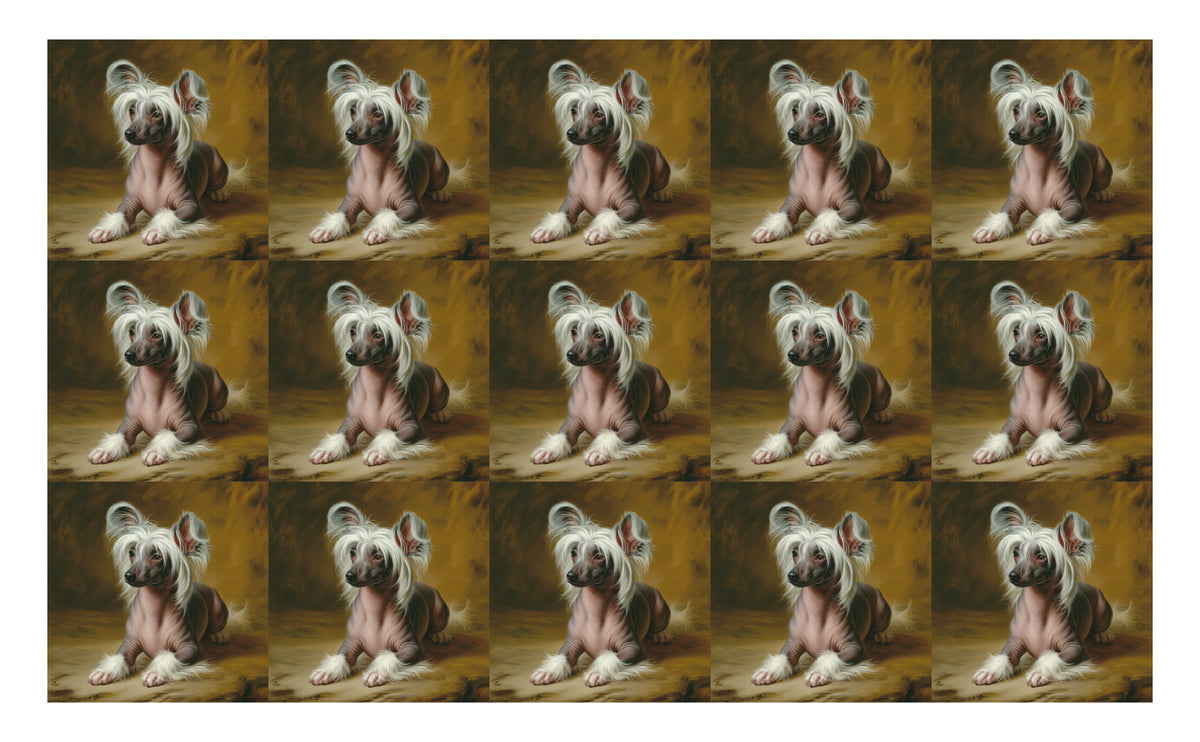 DecoCraft - Scenic Tiles Series - Oil Painting Pets - Chinese Crested