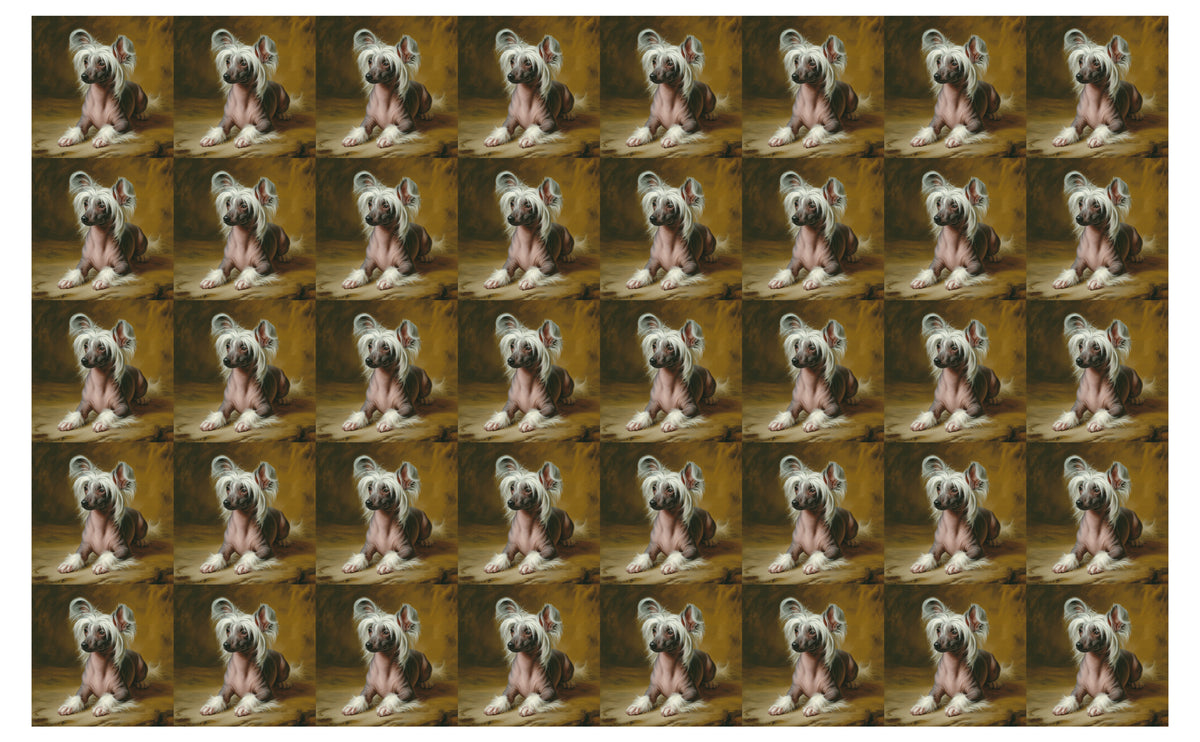 DecoCraft - Scenic Tiles Series - Oil Painting Pets - Chinese Crested