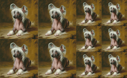 DecoCraft - Scenic Tiles Series - Oil Painting Pets - Chinese Crested