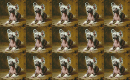 DecoCraft - Scenic Tiles Series - Oil Painting Pets - Chinese Crested