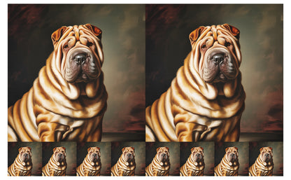 DecoCraft - Scenic Tiles Series - Oil Painting Pets - Chinese Shar Pei