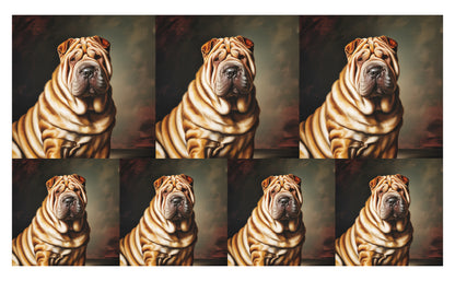 DecoCraft - Scenic Tiles Series - Oil Painting Pets - Chinese Shar Pei