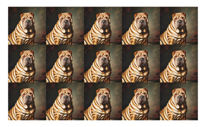 DecoCraft - Scenic Tiles Series - Oil Painting Pets - Chinese Shar Pei