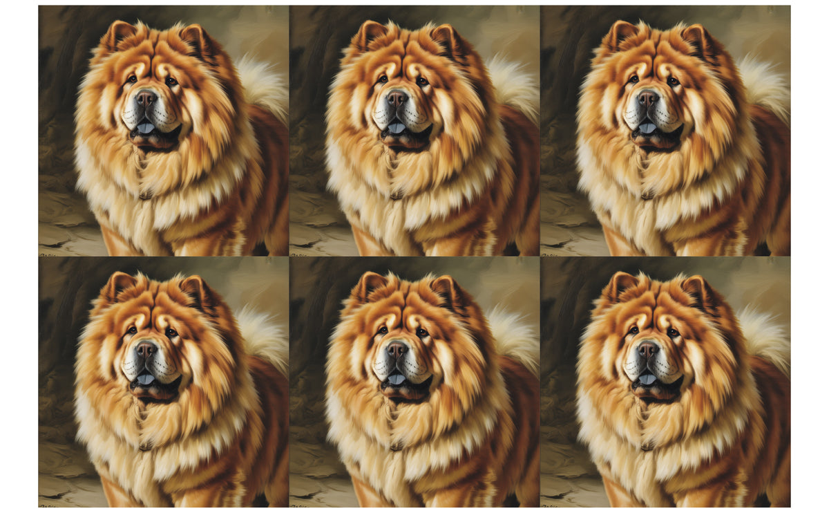 DecoCraft - Scenic Tiles Series - Oil Painting Pets - Chow