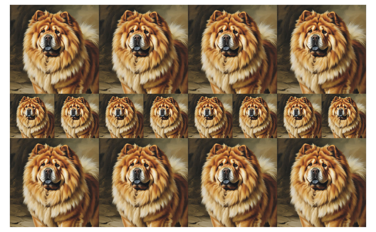 DecoCraft - Scenic Tiles Series - Oil Painting Pets - Chow