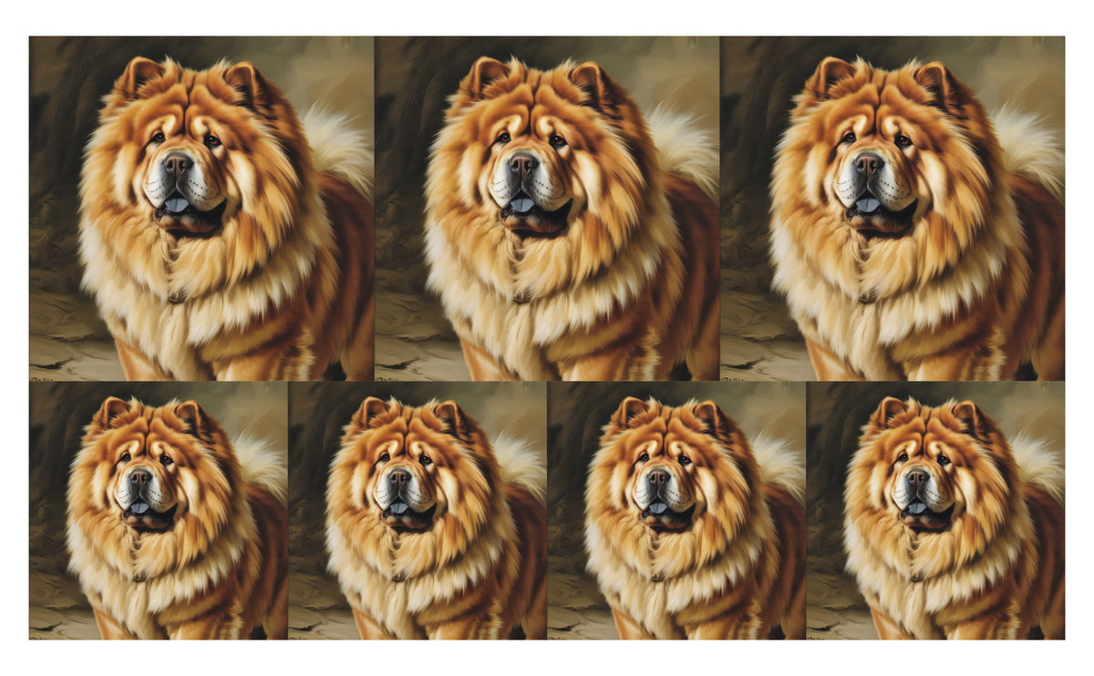 DecoCraft - Scenic Tiles Series - Oil Painting Pets - Chow