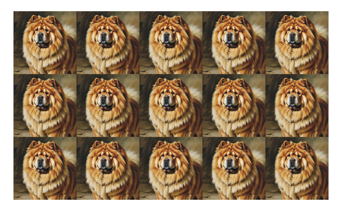 DecoCraft - Scenic Tiles Series - Oil Painting Pets - Chow