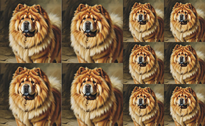 DecoCraft - Scenic Tiles Series - Oil Painting Pets - Chow