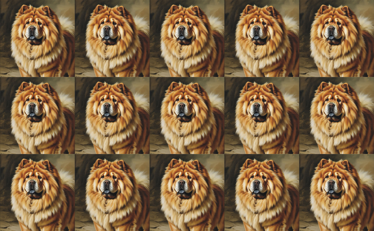 DecoCraft - Scenic Tiles Series - Oil Painting Pets - Chow