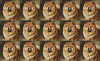 DecoCraft - Scenic Tiles Series - Oil Painting Pets - Chow