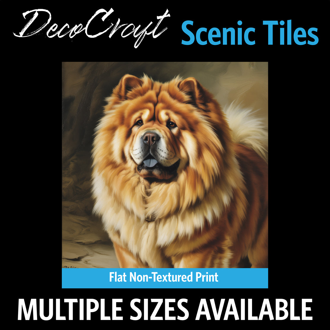 DecoCraft - Scenic Tiles Series - Oil Painting Pets - Chow