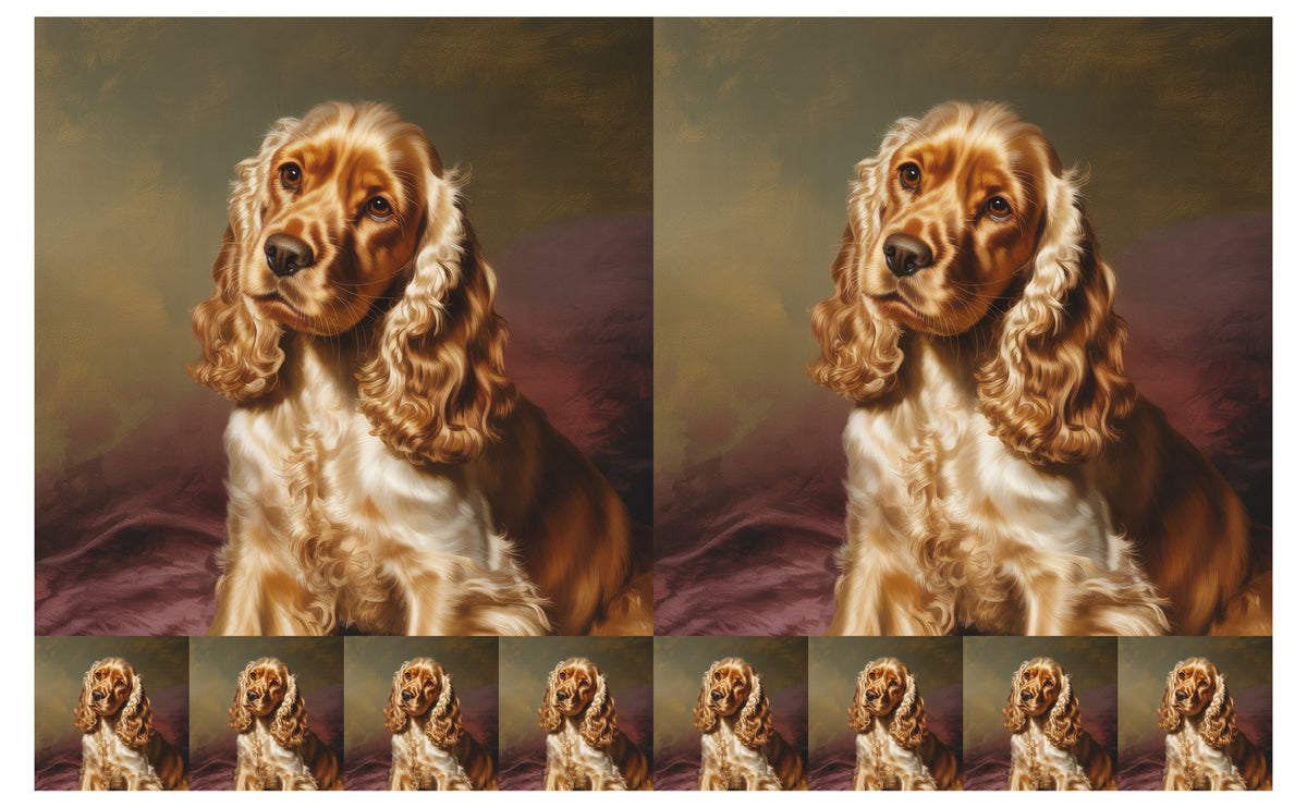 DecoCraft - Scenic Tiles Series - Oil Painting Pets - Cocker Spaniel