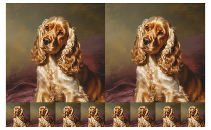 DecoCraft - Scenic Tiles Series - Oil Painting Pets - Cocker Spaniel