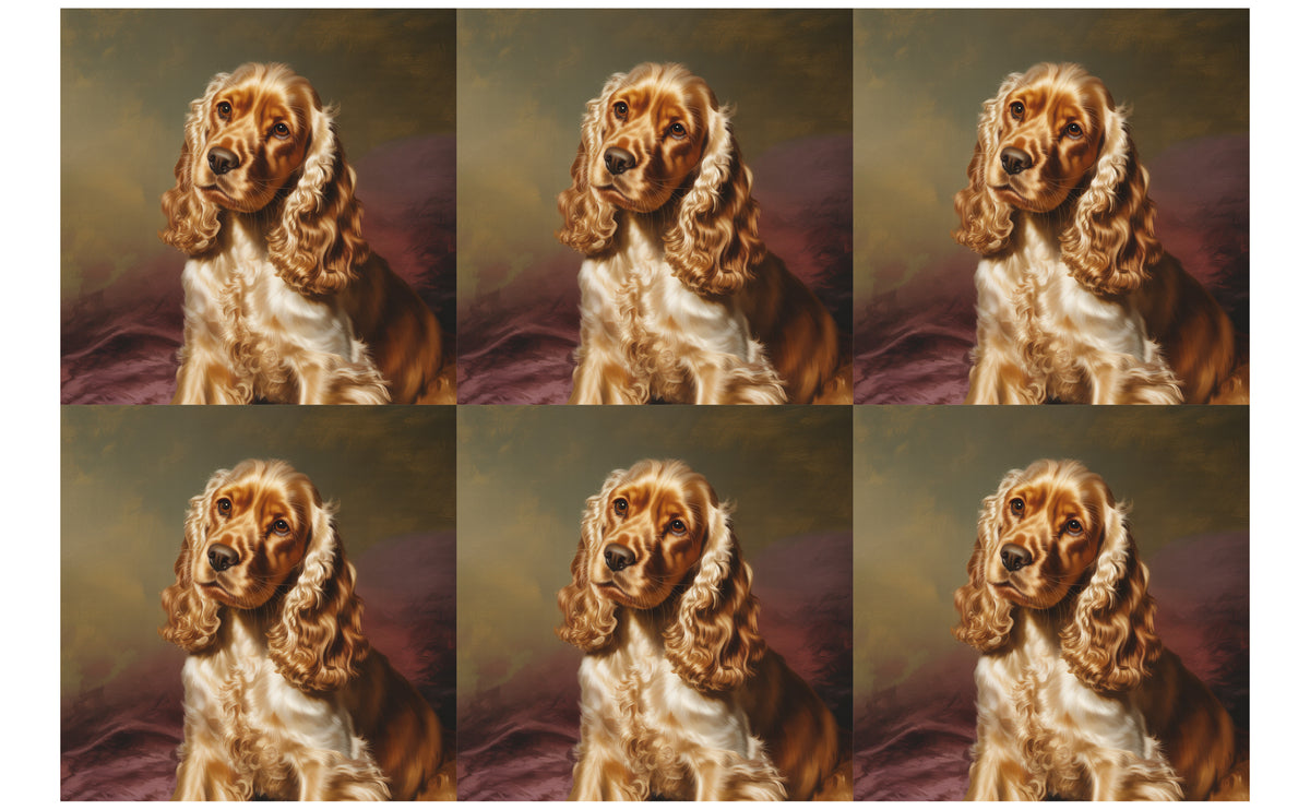 DecoCraft - Scenic Tiles Series - Oil Painting Pets - Cocker Spaniel