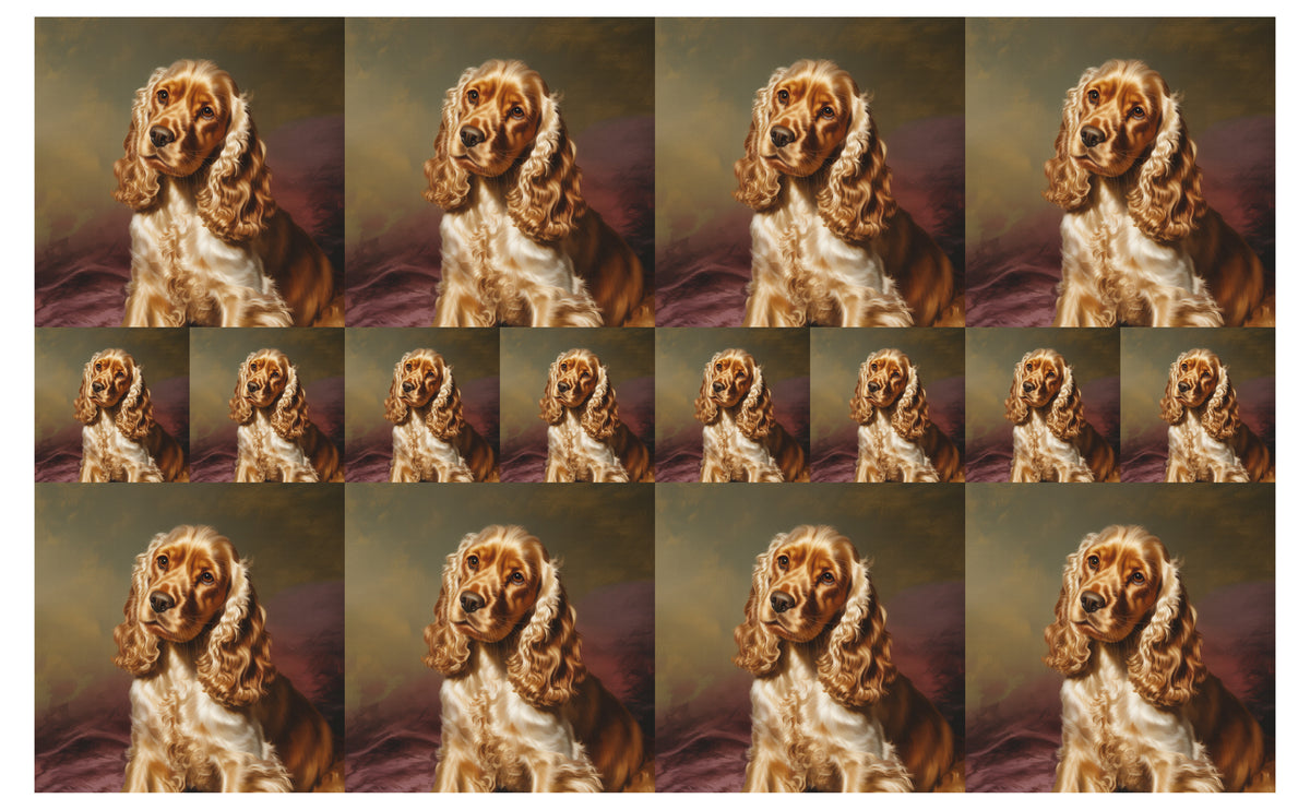 DecoCraft - Scenic Tiles Series - Oil Painting Pets - Cocker Spaniel