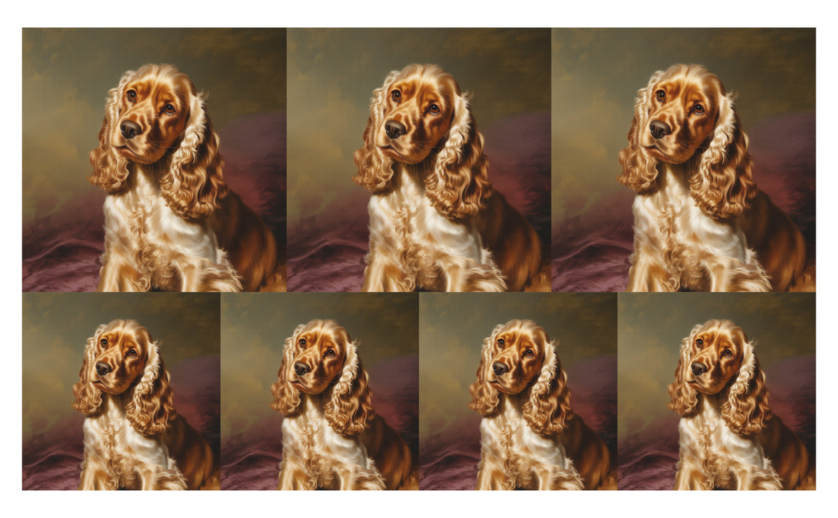 DecoCraft - Scenic Tiles Series - Oil Painting Pets - Cocker Spaniel