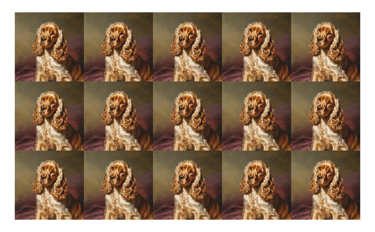 DecoCraft - Scenic Tiles Series - Oil Painting Pets - Cocker Spaniel