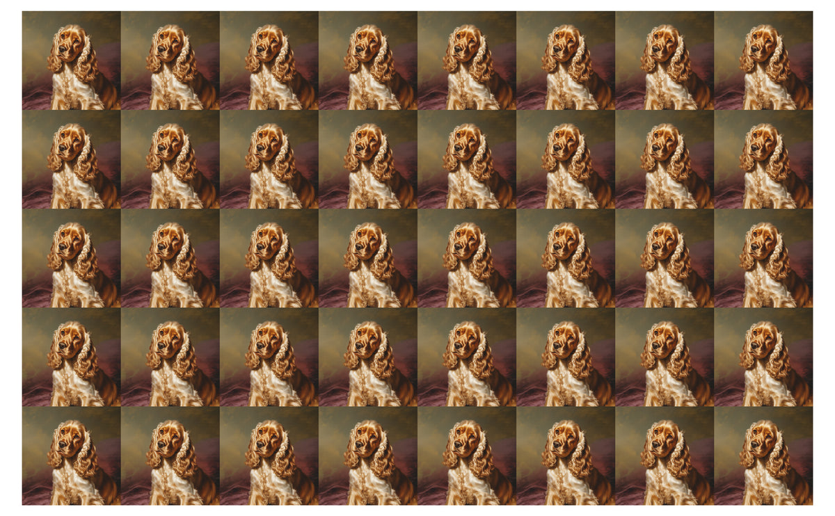 DecoCraft - Scenic Tiles Series - Oil Painting Pets - Cocker Spaniel
