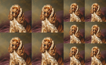 DecoCraft - Scenic Tiles Series - Oil Painting Pets - Cocker Spaniel