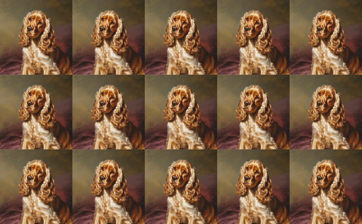 DecoCraft - Scenic Tiles Series - Oil Painting Pets - Cocker Spaniel