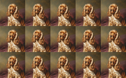 DecoCraft - Scenic Tiles Series - Oil Painting Pets - Cocker Spaniel