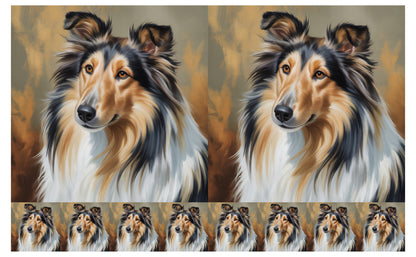 DecoCraft - Scenic Tiles Series - Oil Painting Pets - Collie