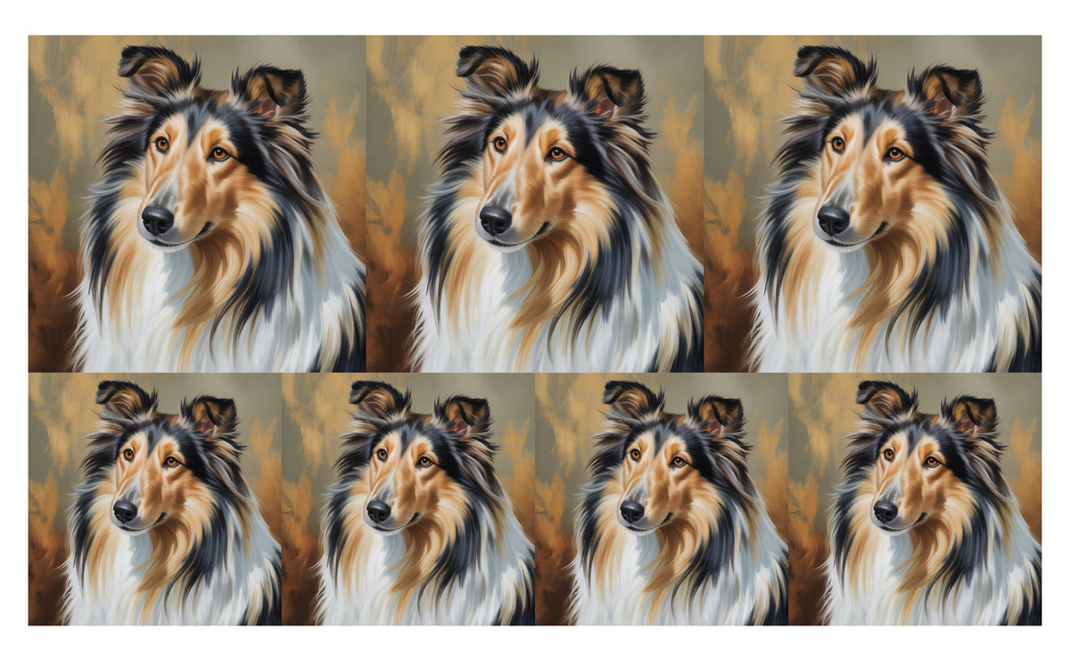 DecoCraft - Scenic Tiles Series - Oil Painting Pets - Collie