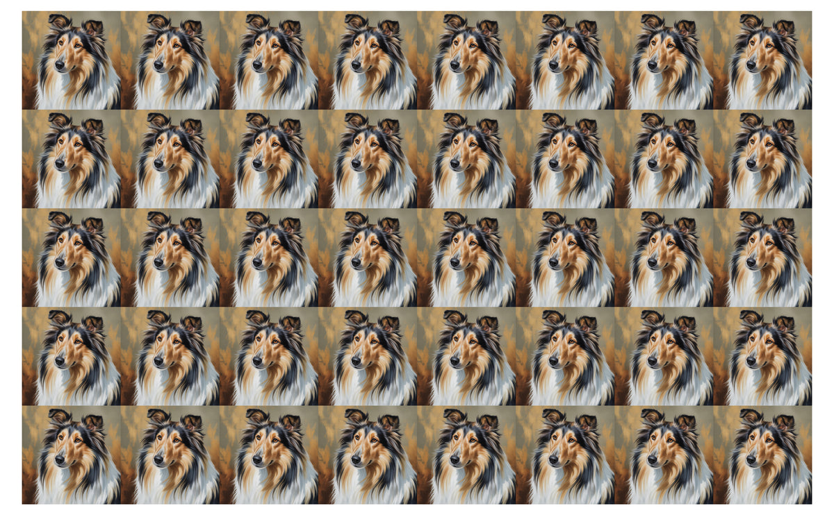 DecoCraft - Scenic Tiles Series - Oil Painting Pets - Collie