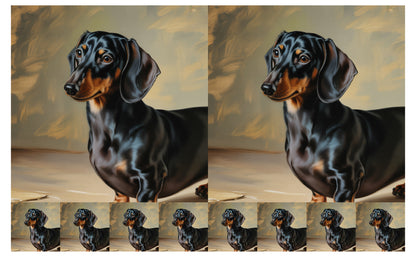 DecoCraft - Scenic Tiles Series - Oil Painting Pets - Daschund