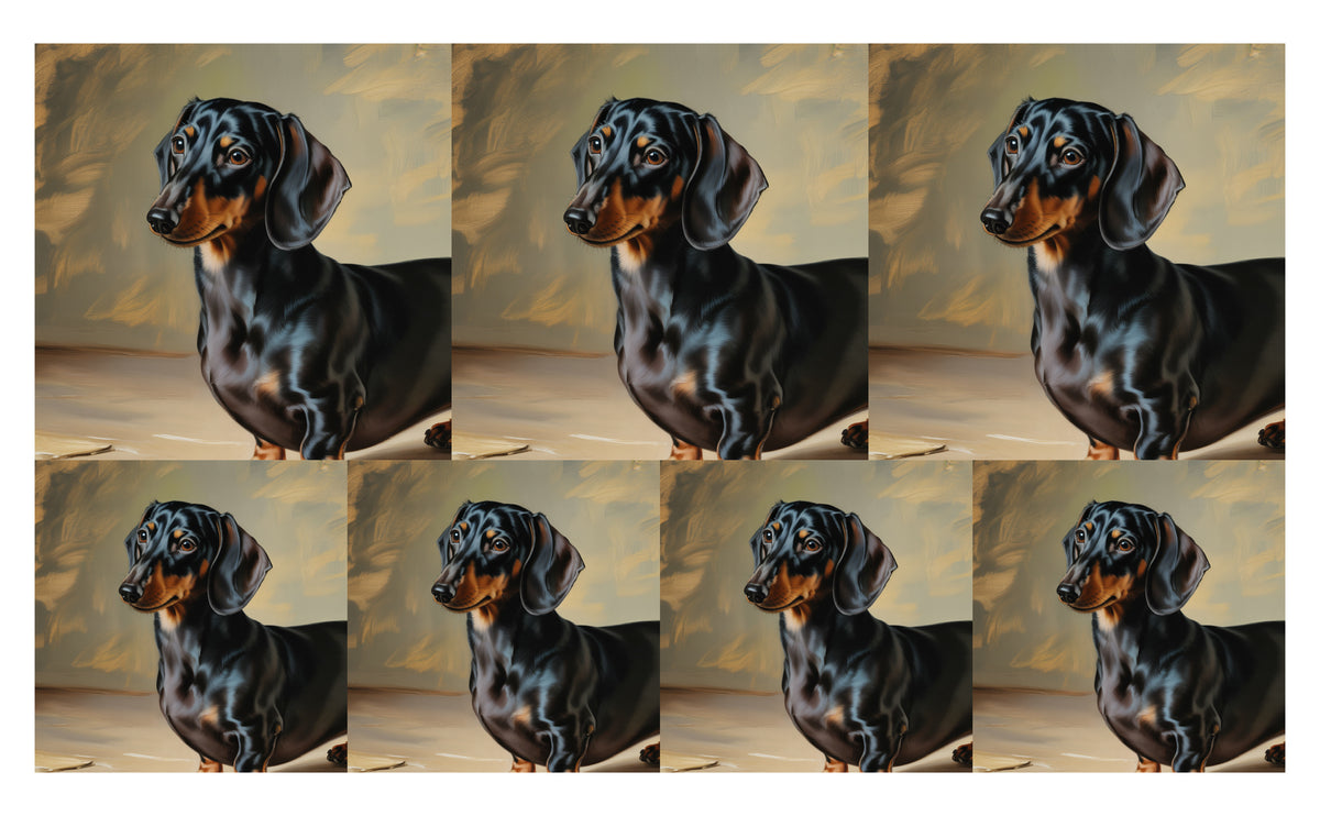 DecoCraft - Scenic Tiles Series - Oil Painting Pets - Daschund