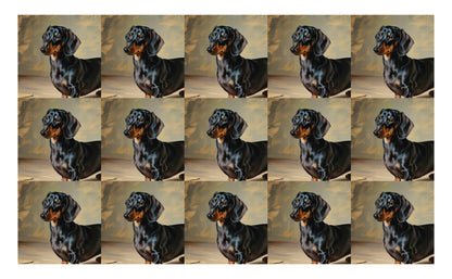 DecoCraft - Scenic Tiles Series - Oil Painting Pets - Daschund