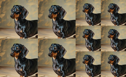 DecoCraft - Scenic Tiles Series - Oil Painting Pets - Daschund