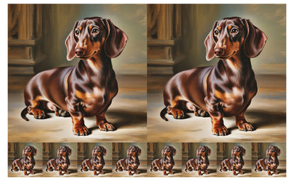 DecoCraft - Scenic Tiles Series - Oil Painting Pets - Daschund II