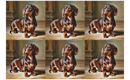 DecoCraft - Scenic Tiles Series - Oil Painting Pets - Daschund II