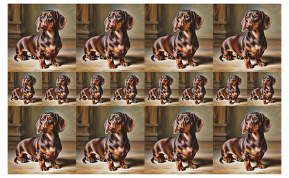 DecoCraft - Scenic Tiles Series - Oil Painting Pets - Daschund II