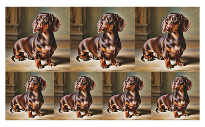 DecoCraft - Scenic Tiles Series - Oil Painting Pets - Daschund II