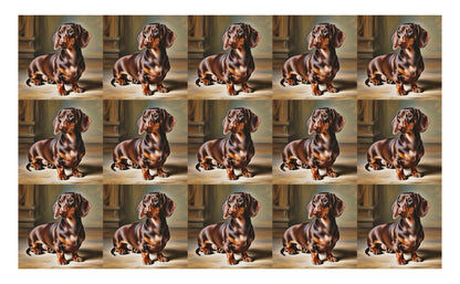 DecoCraft - Scenic Tiles Series - Oil Painting Pets - Daschund II