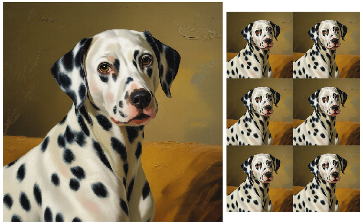 DecoCraft - Scenic Tiles Series - Oil Painting Pets - Dalmatian