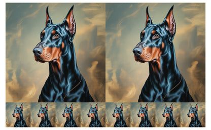 DecoCraft - Scenic Tiles Series - Oil Painting Pets - Doberman