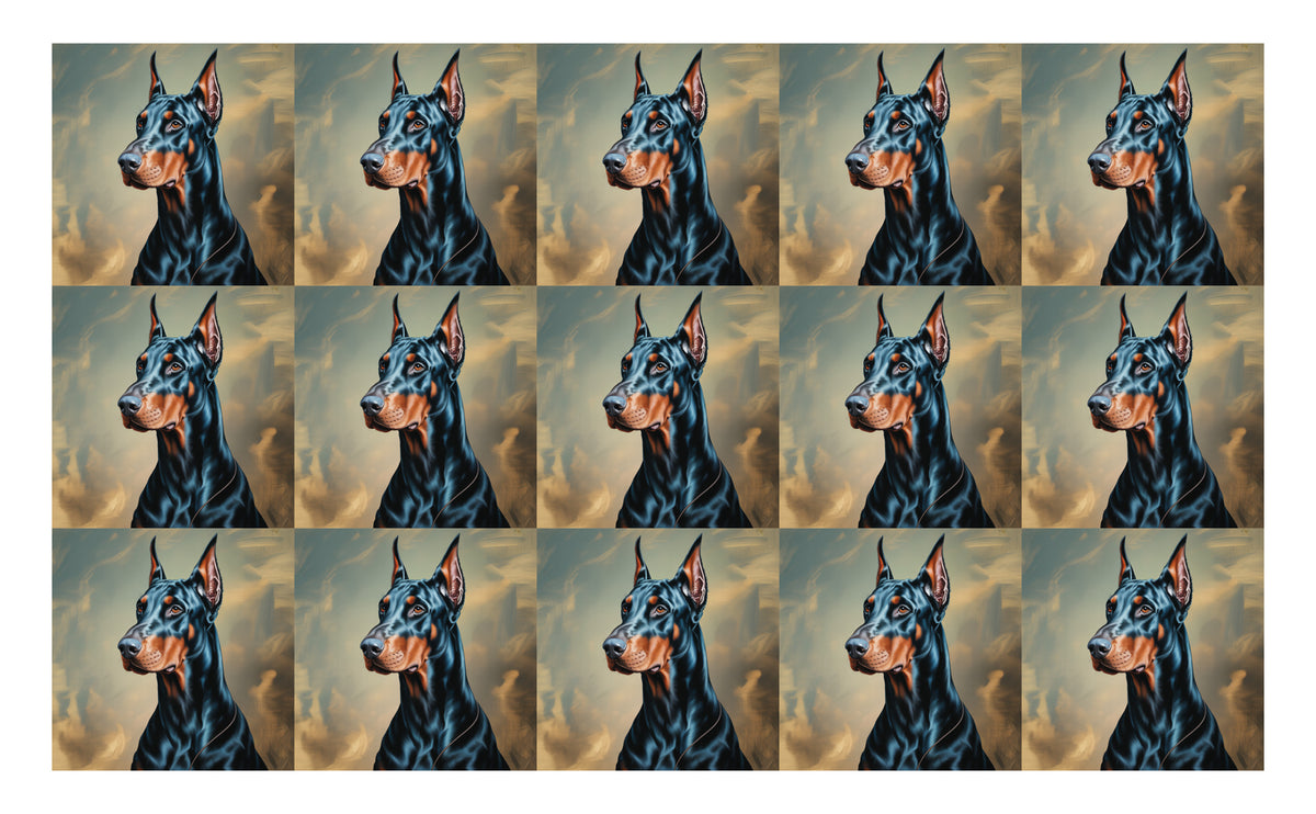 DecoCraft - Scenic Tiles Series - Oil Painting Pets - Doberman