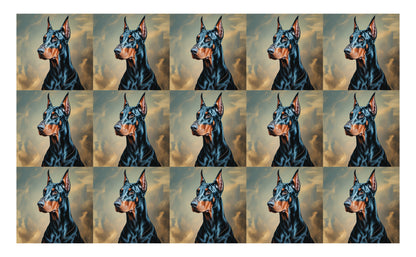 DecoCraft - Scenic Tiles Series - Oil Painting Pets - Doberman