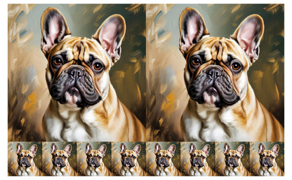 DecoCraft - Scenic Tiles Series - Oil Painting Pets - French Bulldog