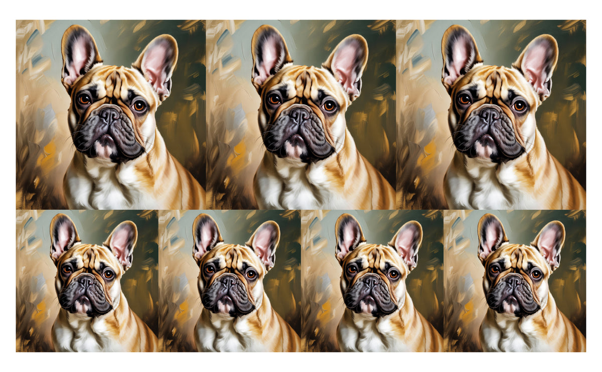 DecoCraft - Scenic Tiles Series - Oil Painting Pets - French Bulldog