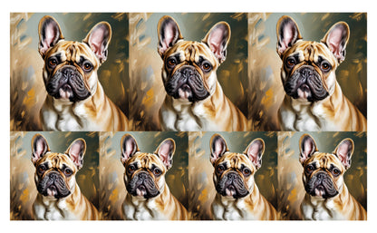 DecoCraft - Scenic Tiles Series - Oil Painting Pets - French Bulldog
