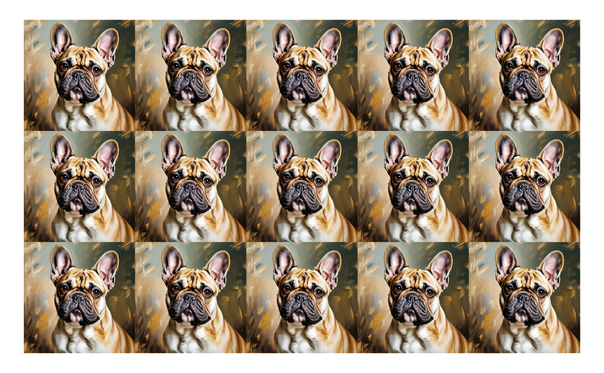 DecoCraft - Scenic Tiles Series - Oil Painting Pets - French Bulldog